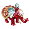 Decorative Elephant Jewelry Box with Enamel Finish and Crystal Detail for Ring, Earring and Dresser Storage Display