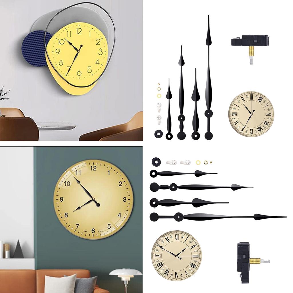 DIY Sada mechanismu hodin s vysokým točivým momentem Dlouhá hřídel Křemenný mechanismus Pohyb hodin pro velké nástěnné hodiny