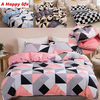 Duvet Cover 2/3 Pieces Set Soft Brushed Microfiber Fabric Bedding Sets Bed Quilt Cover Single Twin Double Full Queen King