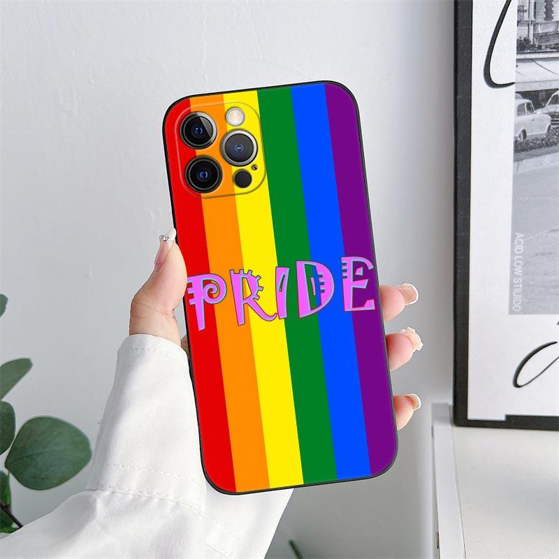 Gay Pride Flag Lesbians LGBT Phone Case for iPhone 11 15 Pro Max Case Coque 14 Plus 13 Pro 12 X XS XR 7 8 SE 2020 TPU Soft Cover