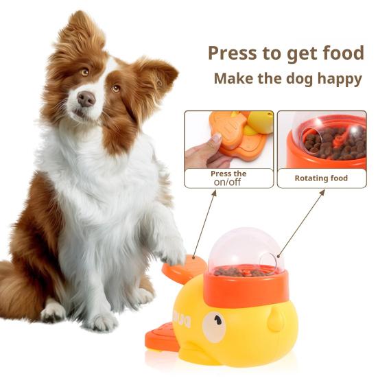 1/2Pcs Pet Feeder Duck Shape Slow Feeder Puzzle Toy Food Grade Washable Treat Dispenser with Visible Window Interactive Slow Feeder