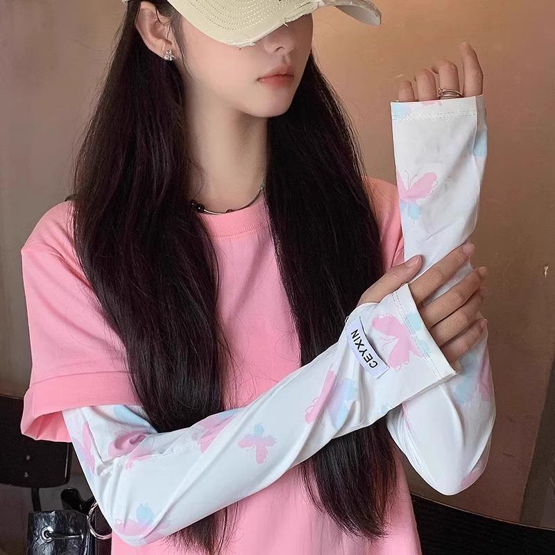 Ice Silk Sun Protection Sleeves for Women - 2025 New Anti-UV Breathable Arm Sleeves for Summer Cycling & Driving