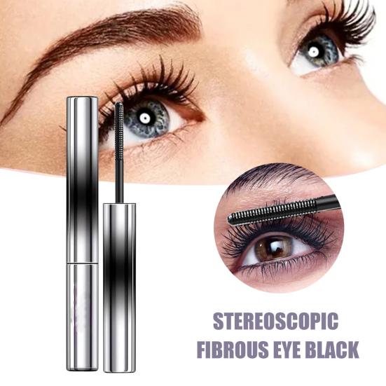 3D Waterproof Curling Mascara Long Lasting No Flaking Smudge-Proof Washable Brush Head Thick Lashes Mascara