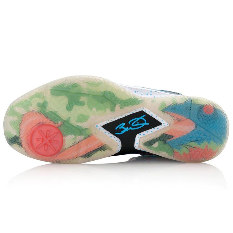 Li Ning WOW 3 Basketball Shoes Men's Mid top Yellow/Blue ABAK061-1