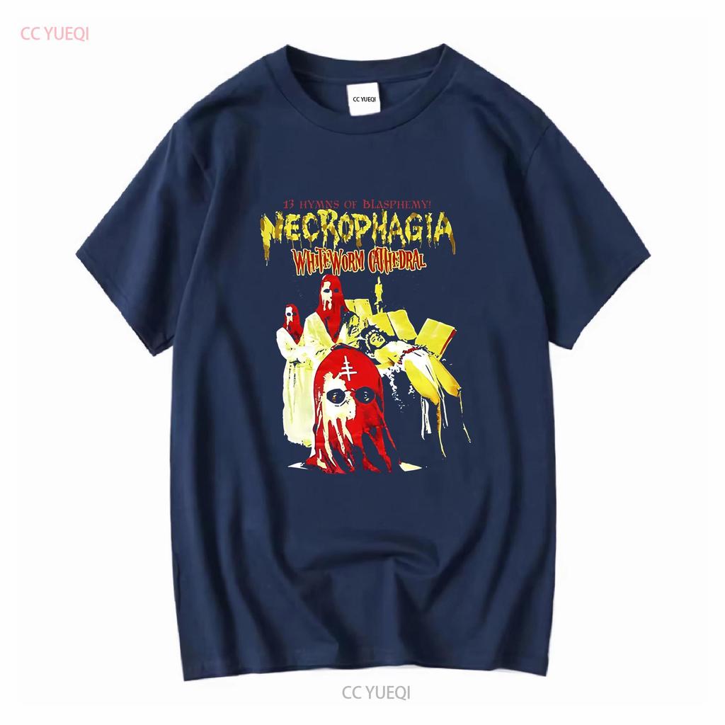Necrophagia Occult Necro Tour Černé Všechny Velikosti Tričko Dárek VC1636 Dlouhý nebo Krátký Rukáv Vintage Vyprané Unisex Pružné