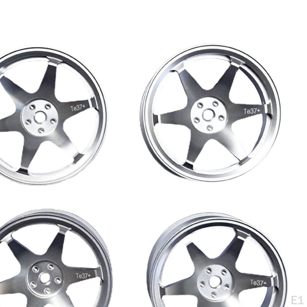 4 Pieces Wheel Rims DIY Metal Hub Tires : Car