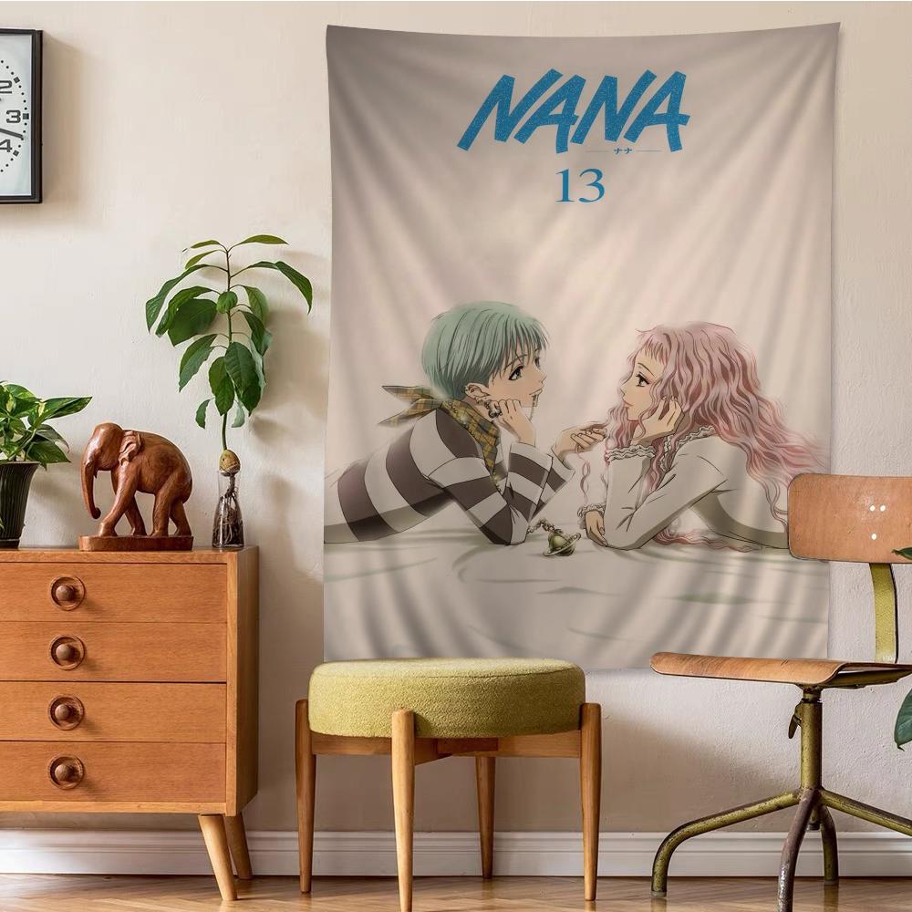 Japan Anime NANA Anime Tapestry Hippie Flower Wall Carpets Dorm Decor Cheap Hippie Wall Hanging