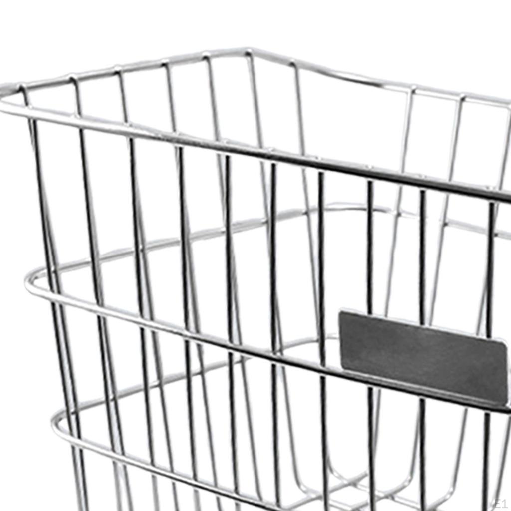 Bike Basket Front Stainless Steel Portable Mountain Bikes Storage Rack for Commuting