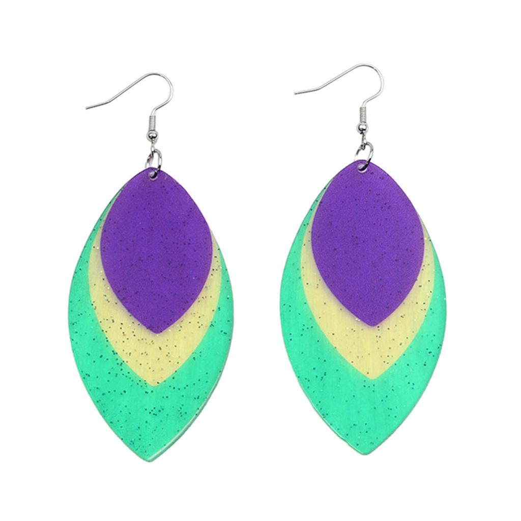 Náušnice Mardi Gras Carnival Barevné Třásně Maska Visací Náušnice pro Ženy Dívky Koruna Visací Náušnice Sváteční Šperky