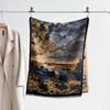 Autumn and winter new double-sided color oil painting series imitation cashmere thickened warm scarf women's air conditioner shawl