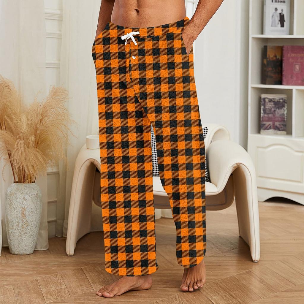 Men's Allover Printed Home Pants Sleeping Pajama Pants Long Pants Pajama Pants