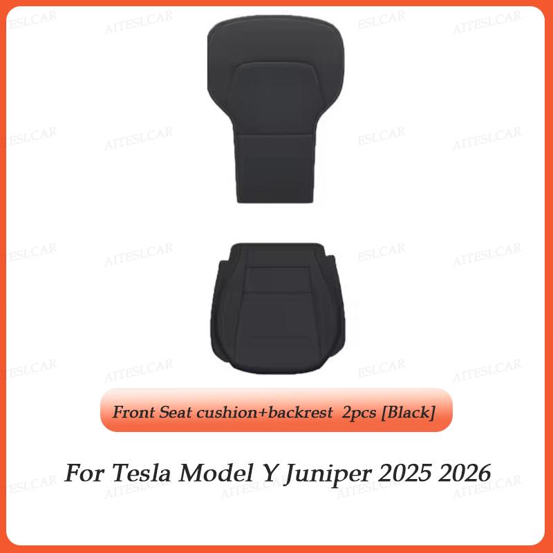 AABLU1 For Tesla Car Cushion Nappa Leather Breathable Non-slip Car Seat High Rebound Pad Seat Cushion Four Seasons Universal Auto Seat