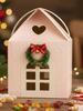 Christmas Cottage Gift Box Christmas Gift Boxes with Handle Paper Treat Boxes for Xmas Holiday Party Treat Goodie Packaging