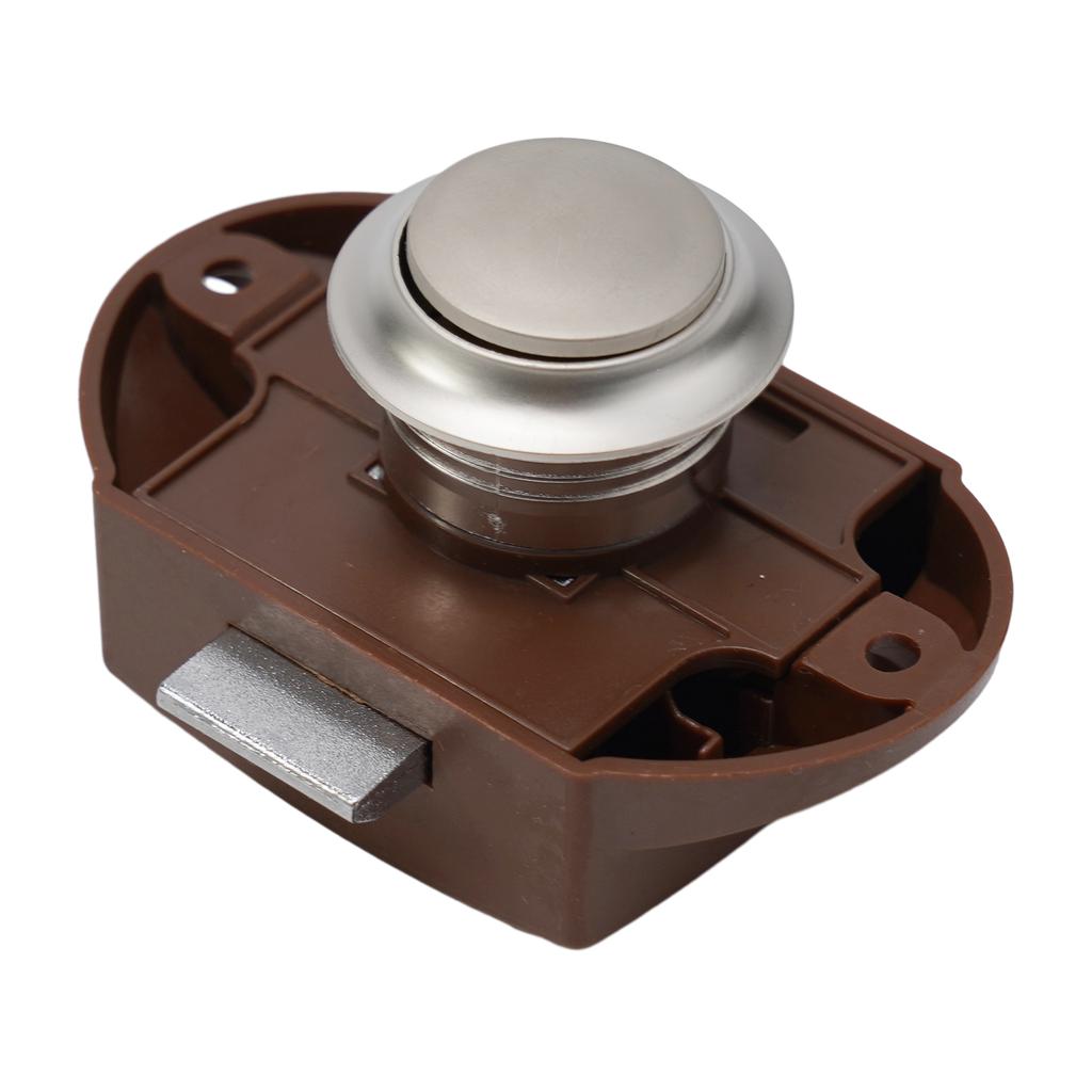 For Drawer Cupboard Cabinet Push Button Lock Safety Latch
