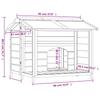 VidaXL כלבייה מוקה 96x87x80.5 ס"מ עץ אורן מלא