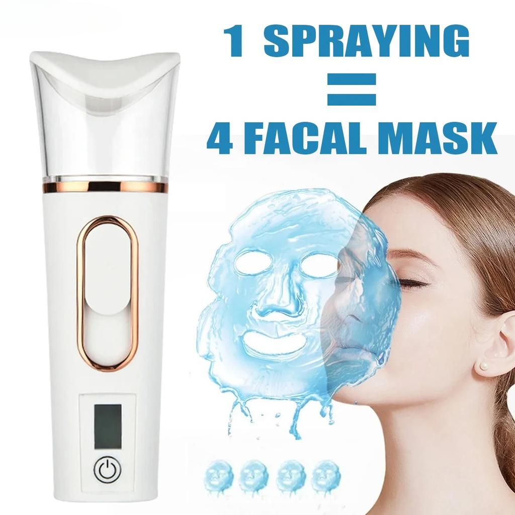 Mist Sprayer Handheld Nano Beauty Instrument Mini Hydrating Humidifier Skin Care LED Display Portable Humidifier Skin Care Gift