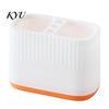 Stationery Storage Box for Students Desktop Pen Holder, Compartments Thickened Plastic Organizer, Macaron Organizer Accessories Color Vertical Pattern