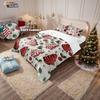 3pcs Red Christmas Tree Printed Coreless Bedding Set Comfortable Multi Size Bedroom and Dormitory Duvet Covers, Machine Washable