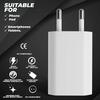 5Pcs EU Plug USB Wall Charger For iPhone iPad Samsung Xiaomi  Honor Universal 5V 1A Mobile Phone Charger Power Adapter