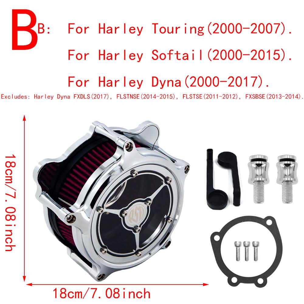 RSD Clarity Air Cleaner Intake Filter Chrome For Harley Sportster Iron 883 1200 Dyna Softail FXSTC Fat Bob Touring FLHT FLHTC