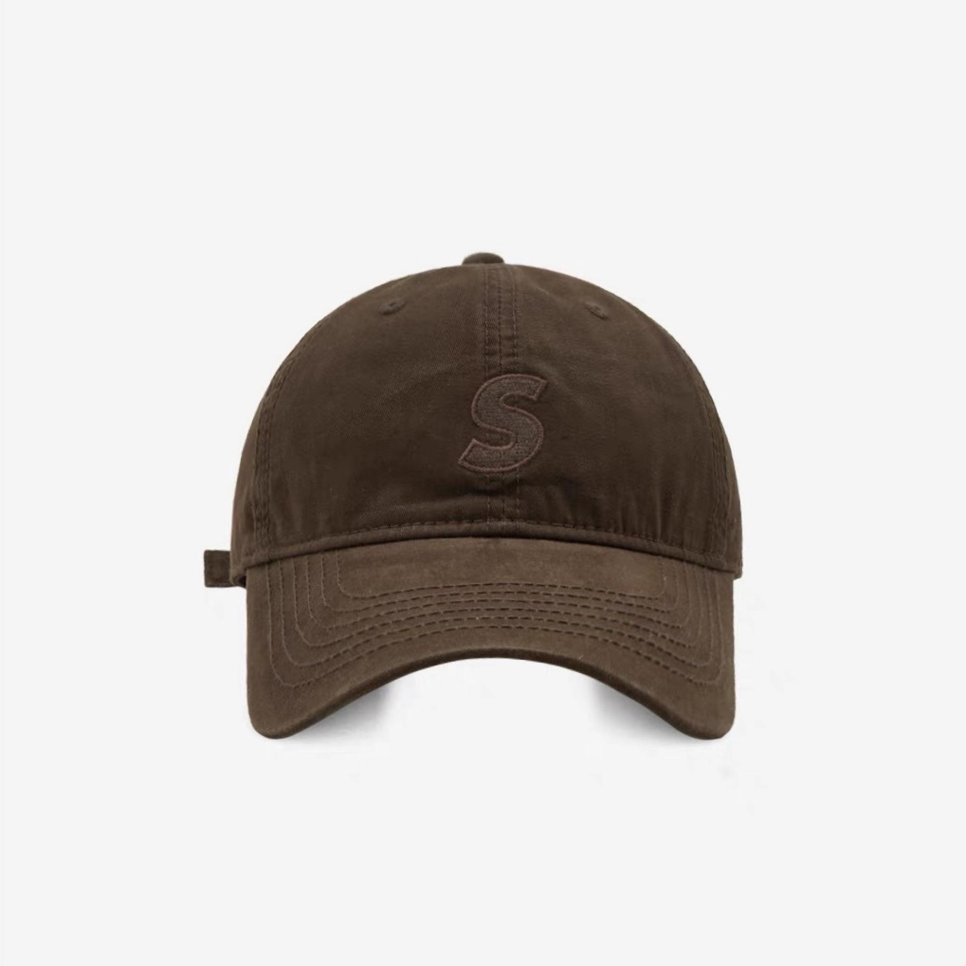 

Letter Embroidered Baseball Cap for Men and Women Couples Korean Wide Brimmed Baseball Cap Showing Small Face Adjustable