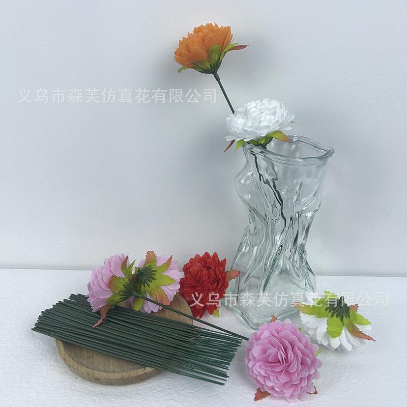 Umělá simulace Melaleuca Chrysanthemum Head Simulace květiny Svatební dekorace Chryzantéma Měsíček Květina Falešné květinové doplňky