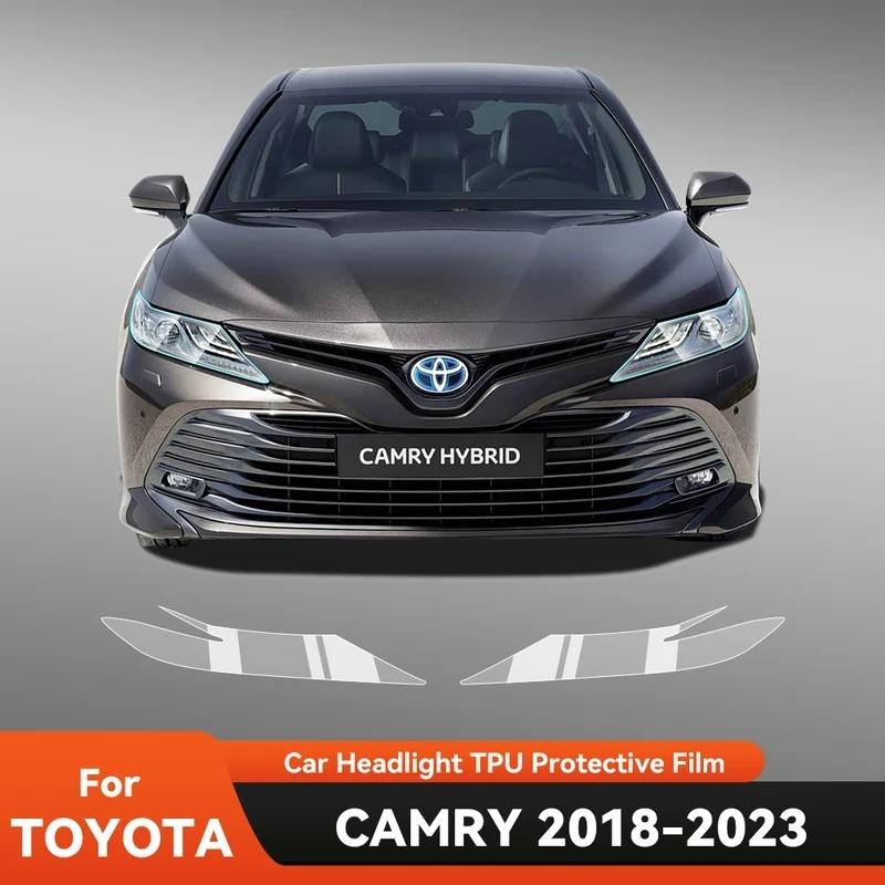 For TOYOTA CAMRY 2018- Car Headlight Protective Film TPU Pre Cut Anti-Scratch Headlight Vinyl Film Accessories