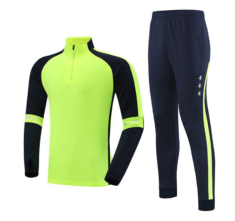 Children's Primary School Football Training Set – Half-Zip Jacket & Long-Sleeve Pants for Autumn/Winter Sports