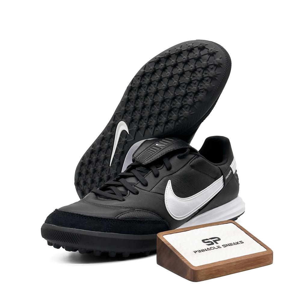 New Nike Premier 3 Low Tf Turf 'Black White' HM0283-001 Unisex