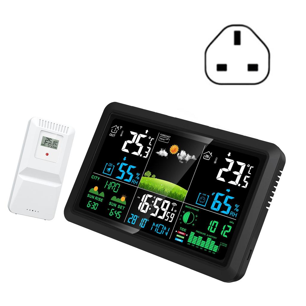 Indoor Outdoor Thermometers With WiFi Color Screen Hygrometer Monitor Alarm Clock And Weather Prediction System