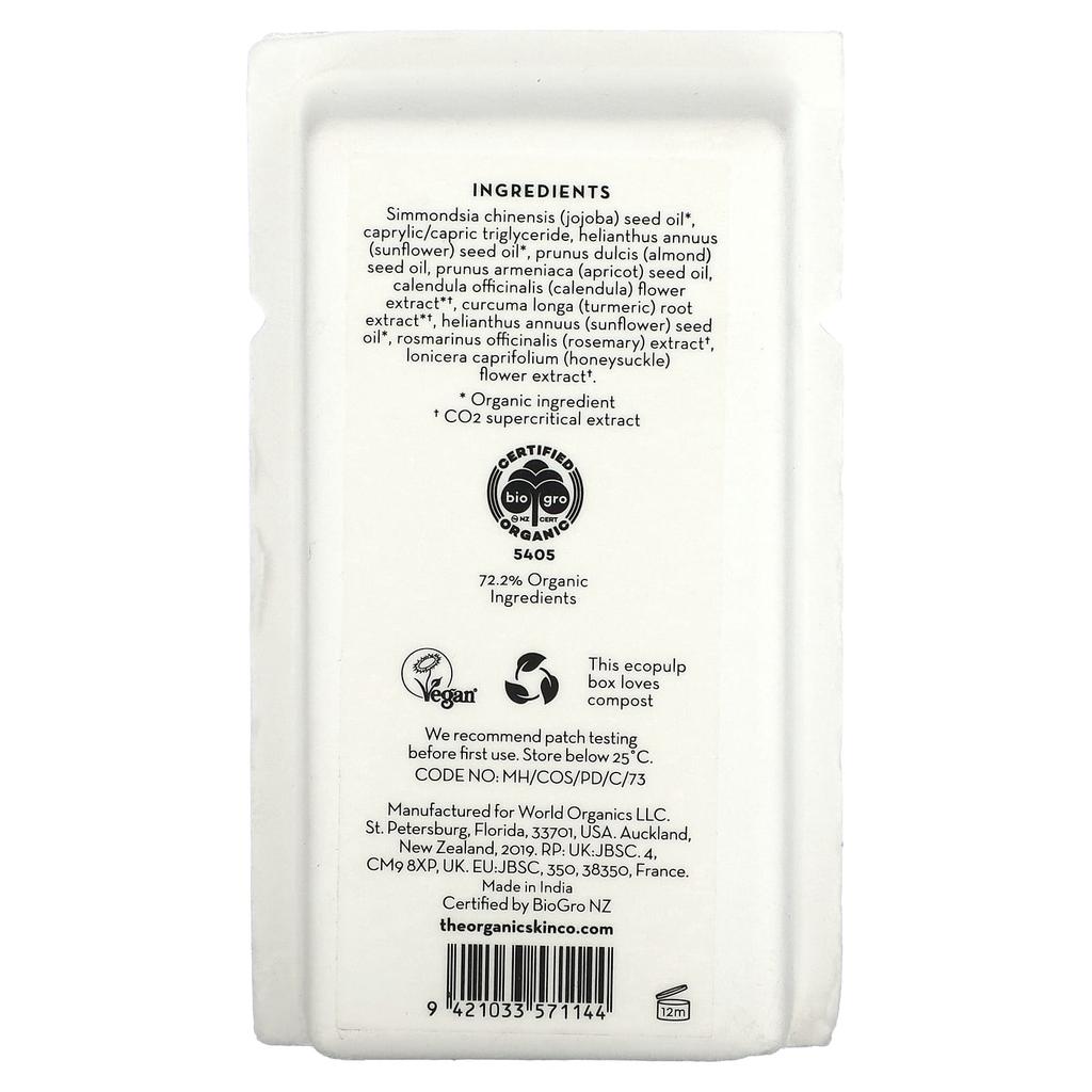 The Organic Skin Co. The Good Oil, Face Oil, Honeysuckle & Turmeric, 30 Ml (1 Fl Oz)