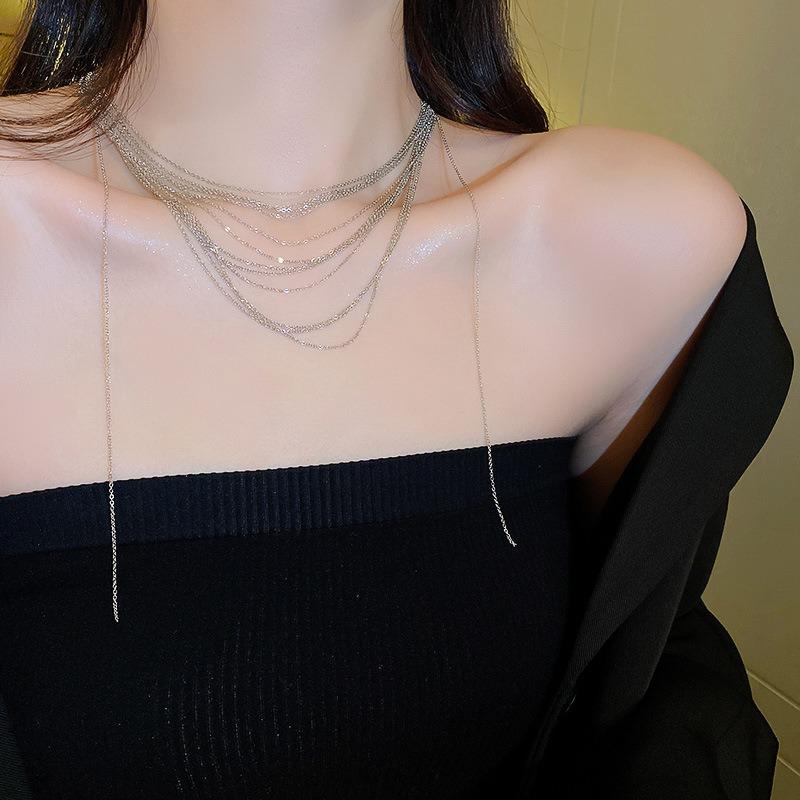 Vintage wielopoziomowy naszyjnik modne kobiety w stylach wielowarstwowe Chokers naszyjniki biżuteria akcesoria prezenty