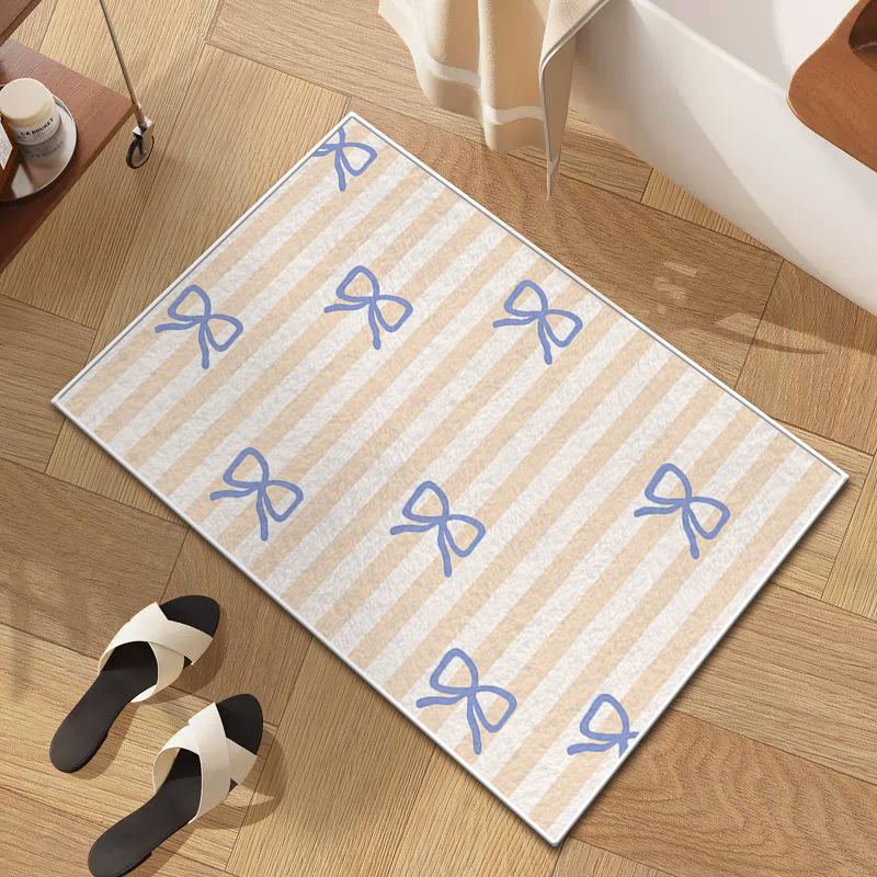 Household Toilet Floor Mat Bathroom Absorbent and Dirty Mat Bedroom Toilet Door Mat Entry Mat Carpet