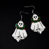 Acrylic Halloween Ghost Earrings - Cute and Simple Cartoon Design for Christmas