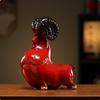 Chinese Style Sheep Statue Leader Figurine Creative Design Astrological Sculpture for