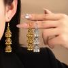 Earrings Women'S Bohemian Triple Bells Tassel Earrings Fashion Vintage Premium Earrings