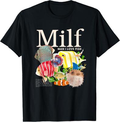 MILF Férfi Szeretem a Halat Vicces Horgászat Horgász Humor Természet Póló