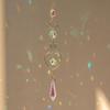 Dreamy Crystal Moon Sun Catcher Pendant: Rainbow Window & Garden Ornament