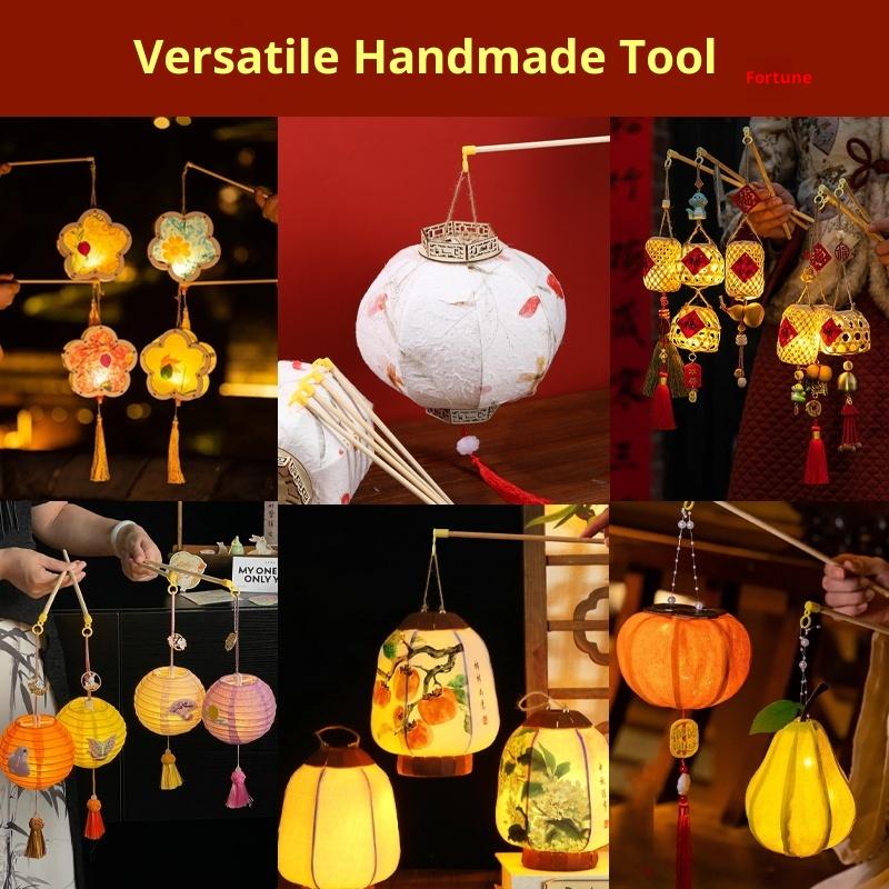 

10 шт. Пластиковые палочки для фонариков Ручки для DIY-фонариков Рождество Новый год Ручные стержни для фонариков Принадлежности Бумажный светильник 5pcs