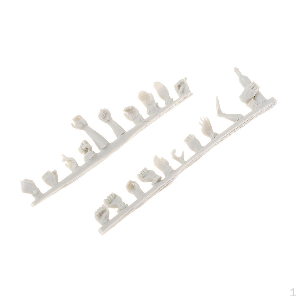 1/35 Miniature Building Toy Soldier Hands 20Pcs Resin Models Gift