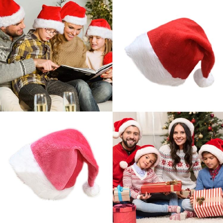 Christmas Party Hat Furry Christmas Hat Plush Santa Hat Christmas Party Decor