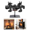 Double Head Shape Fireplaces Fan Quiet Operate Heat Powered Stove Fan for Wood Burners Efficient Heat Distribution