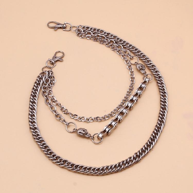 Punk Side Chain Trendsetting Halloween Cobweb Pant Jewelry Layered Body Chain Trousers Street Clothing Accessories