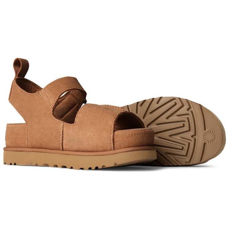 UGG Goldenstar Hi Suede Simple Comfortable Slide Sandals Women Sandals Brown 1167356-CHE