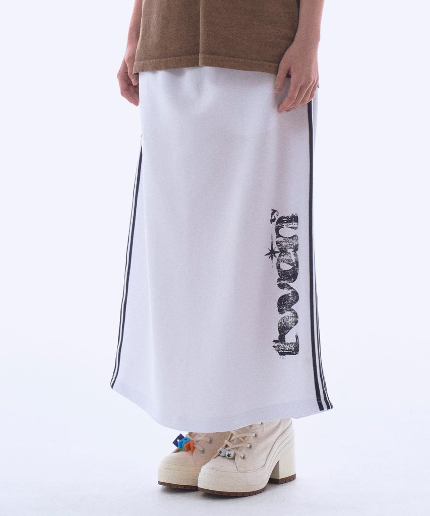 TRAVEL Twenty Jersey Track Skirt White