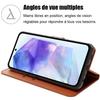 Coque de Protection - BOOLING - pour Samsung Galaxy A55 5G - Marron Antichoc - 2 Verres Trempés
