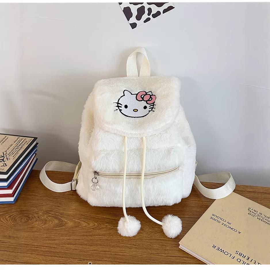 My Melody Cartoon Double Backpack With Drawstring Closure For Girls And Teens