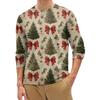 Men's Fashion Printed Round Neck Long Sleeve Bottoming Shirt Top