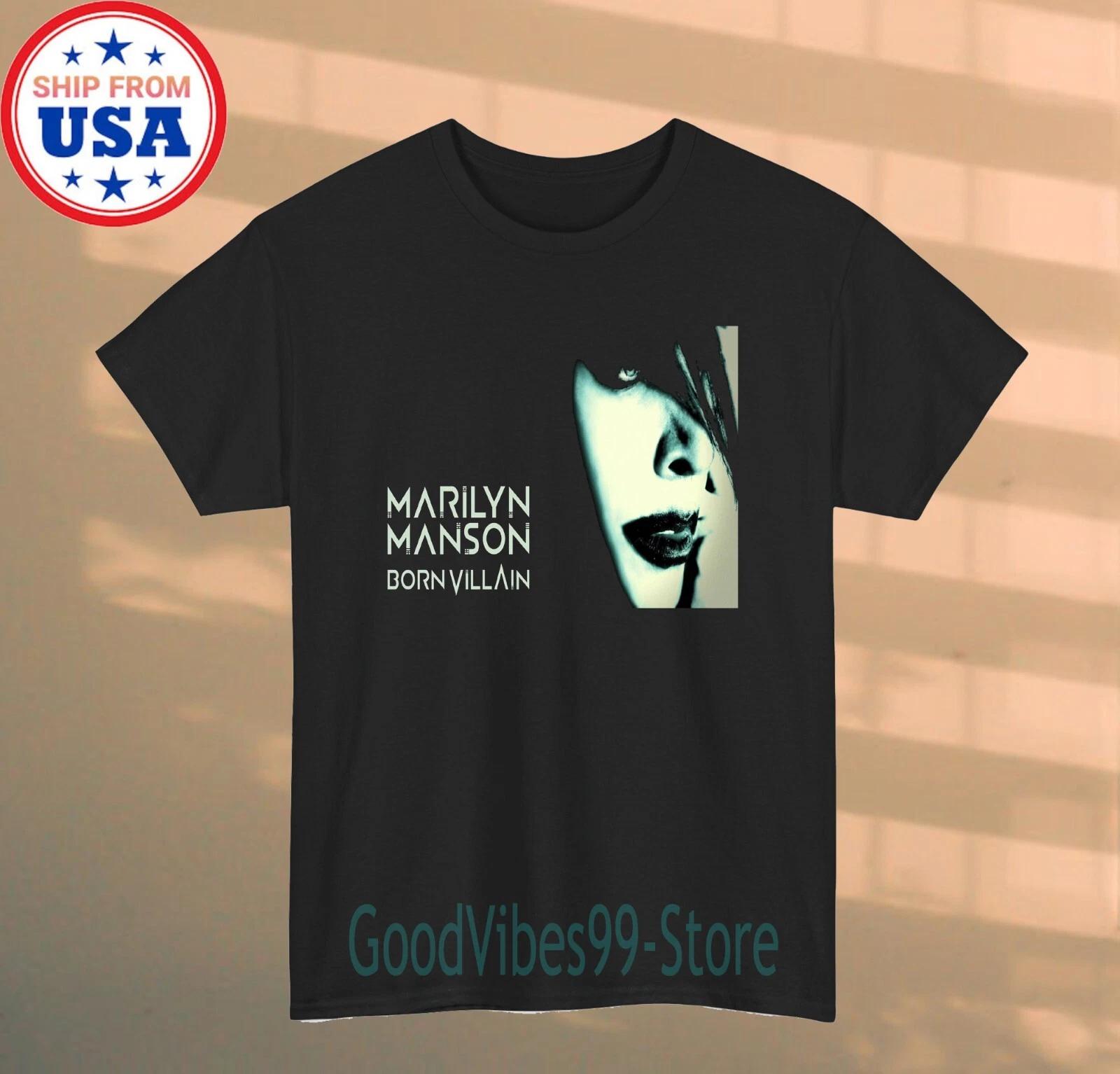 MARILYN MANSON Bornvillain Men s Black Size S-5XL S