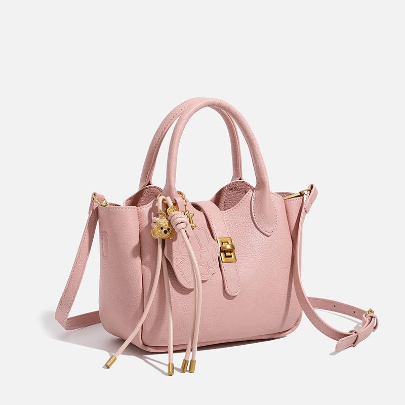Lychee Korn Bøtteveske Dame Vår Limited Søt og Nydelig Håndveske High-grade Følelse Enkelt Skulder Crossbody Veske
